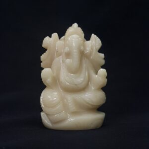 Yellow Jade Ganesha Statue, 2.75" Carved Ganesha Idol for Worship & Gifts - Image 5