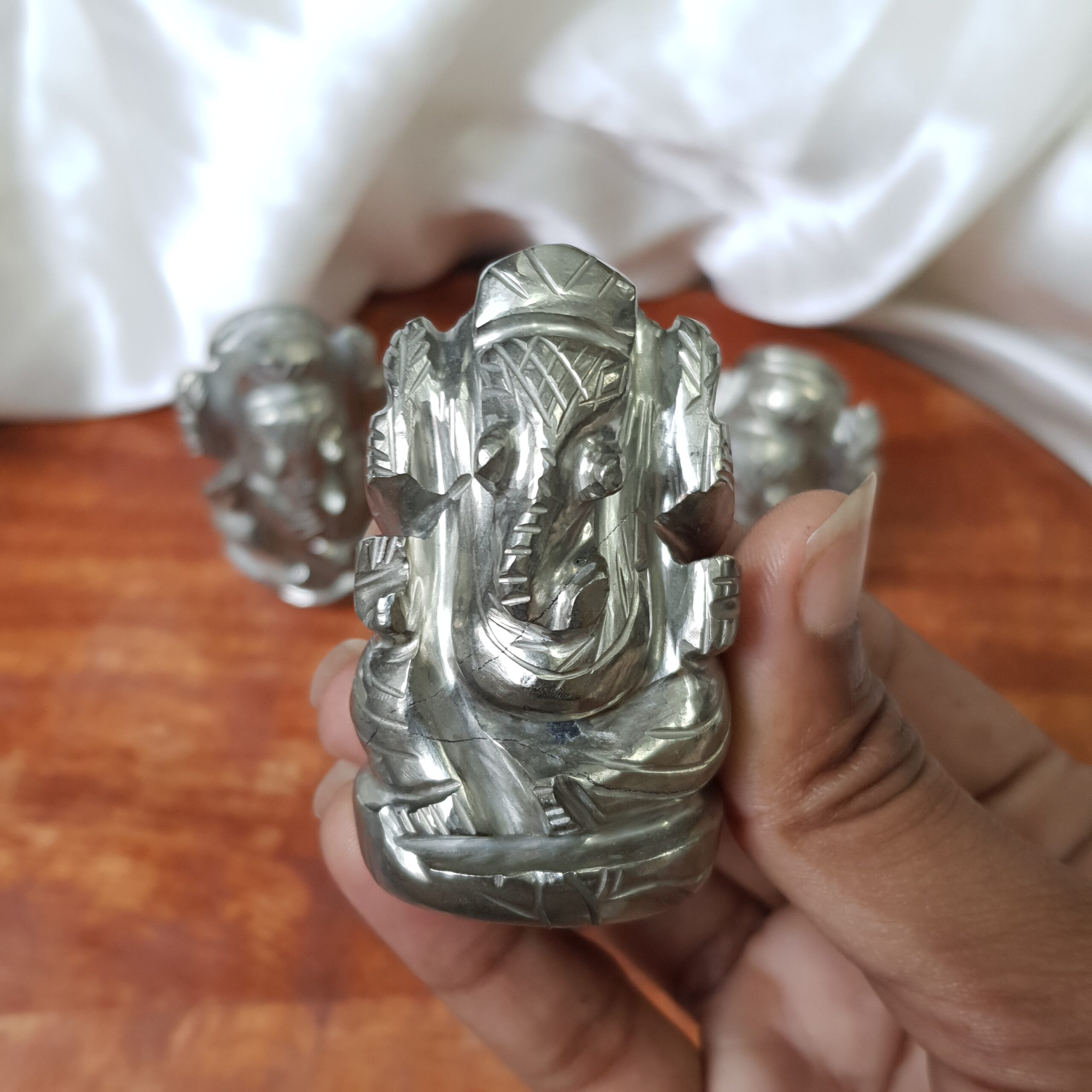 Pyrite Ganesha Statue - Image 3