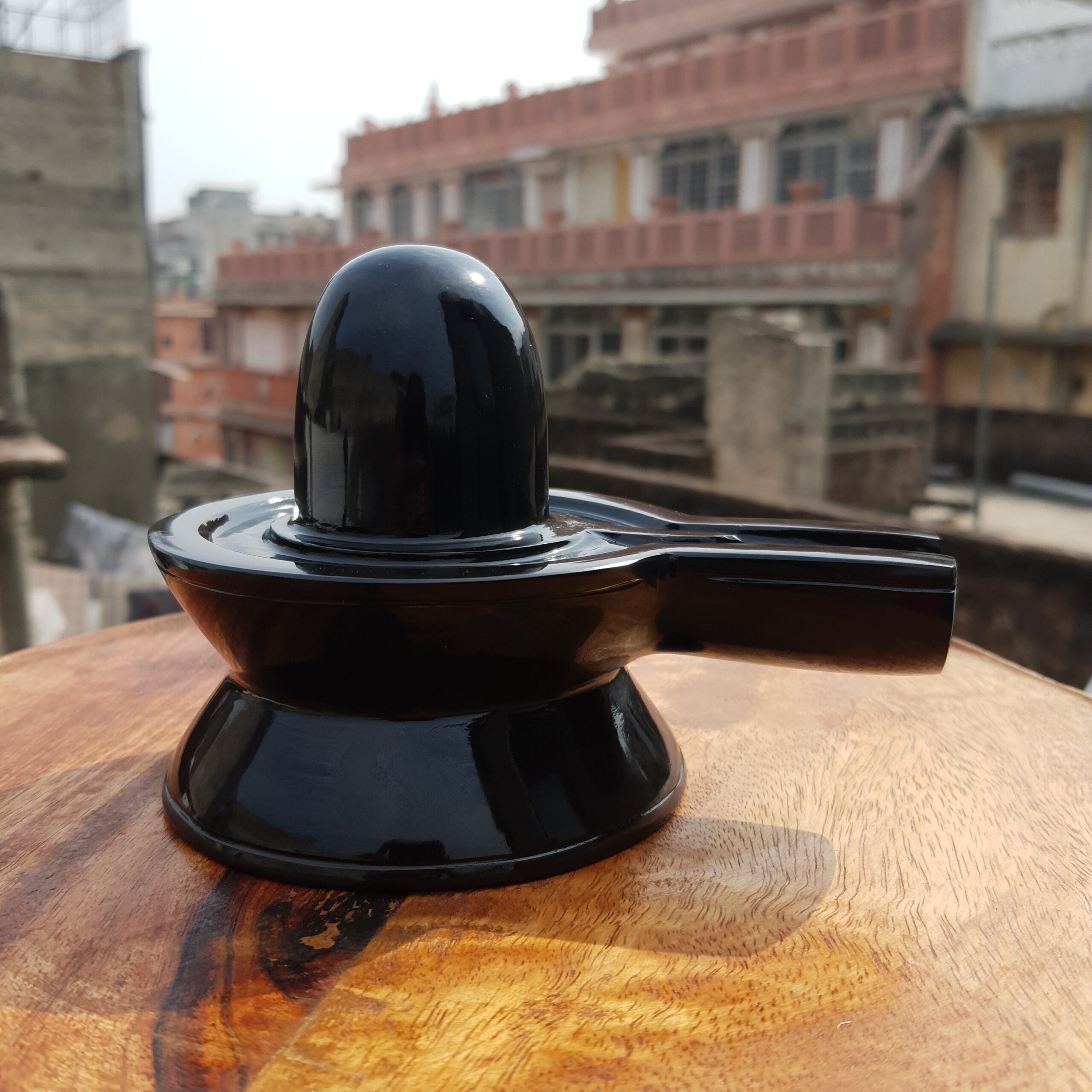 Black Jade Shivling: 4" Temple Meditation Idol - Image 3