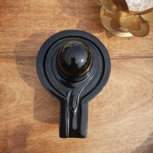 Black Jade Shivling: 4" Temple Meditation Idol - Image 4