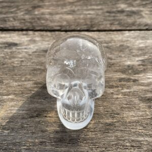 Hand Carved Crystal Skull: 2" Sphatik Rock Crystal