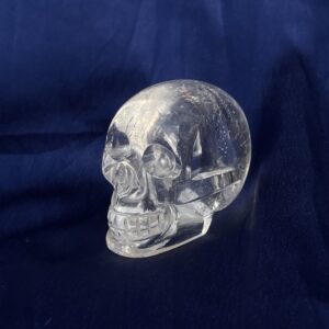 White Crystal Sphatik Skull 2" Hand Carved Quartz Skull Spiritual Decor Gift - Image 7