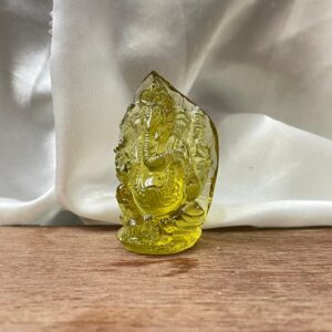 Carved Yellow Quartz Ganesha Statue - Natural Crystal Sculpture - Image 2