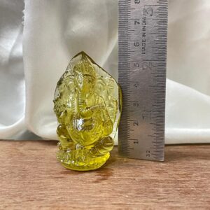 Carved Yellow Quartz Ganesha Statue - Natural Crystal Sculpture - Image 6