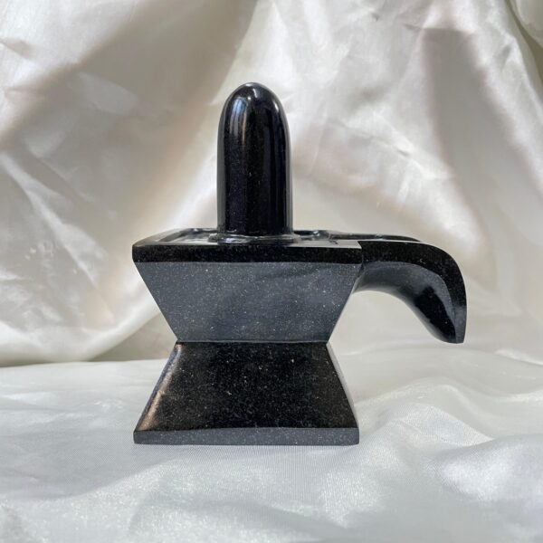 Black Jade Shivling: 5" Stone Lingam for Temple Pooja & Meditation - Image 2
