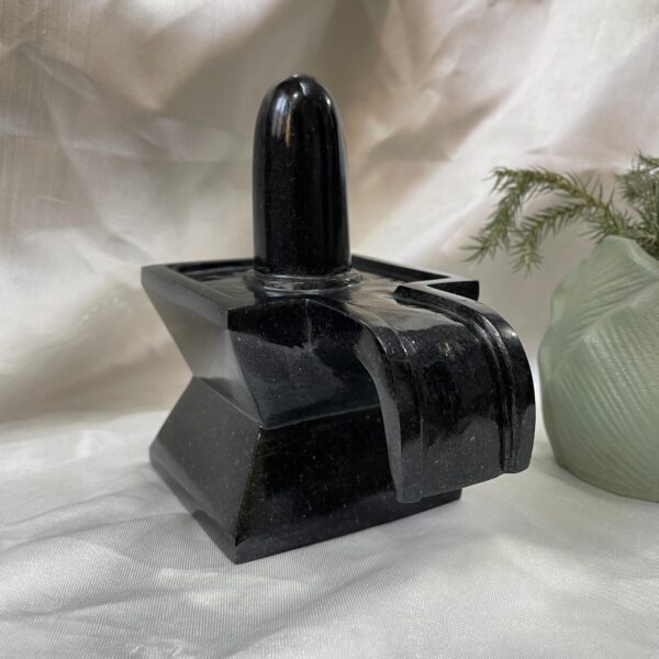 Black Jade Shivling: 5" Stone Lingam for Temple Pooja & Meditation - Image 6