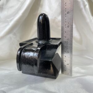 Black Jade Shivling: 5" Stone Lingam for Temple Pooja & Meditation - Image 7