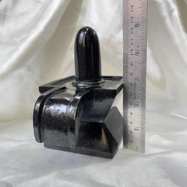 Black Jade Shivling: 5" Stone Lingam for Temple Pooja & Meditation - Image 7