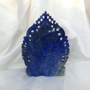 11" Blue Lapis Lazuli Ganesha Statue, Beautiful Lattice Ganesha Statue for Temple - Image 7