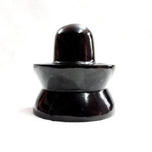 Black Jade Shivling, 2.70" Inches Black Jade Aventurine Carved Shiva-lingam for Pooja Room - Image 2