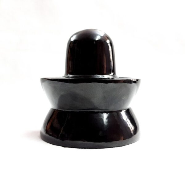 Black Jade Shivling, 2.70" Inches Black Jade Aventurine Carved Shiva-lingam for Pooja Room - Image 2