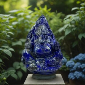 Blue Lapis Ganesha statue, original Lapis stone Ganesha Idol, Lapis Lazuli Lord Ganesha Sculpture