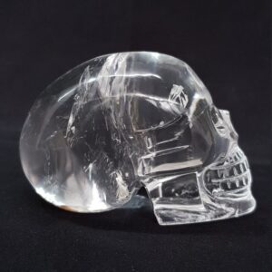 Sphatik Rock Crystal Skull: White Quartz home Decor (2") - Image 3