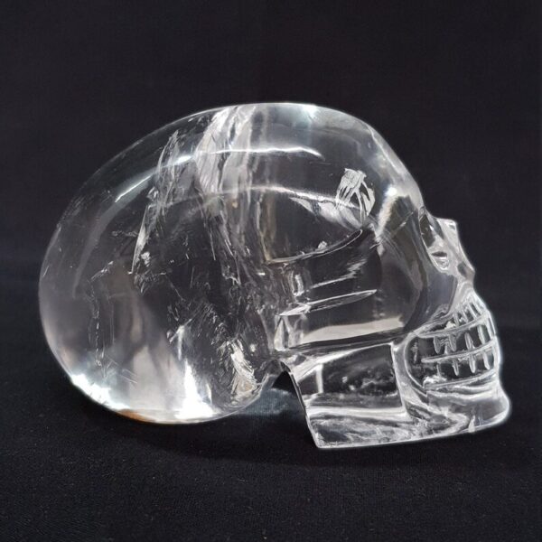 Sphatik Rock Crystal Skull: White Quartz home Decor (2") - Image 3