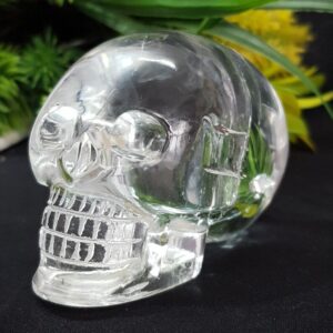 Sphatik Rock Crystal Skull: White Quartz home Decor (2") - Image 4