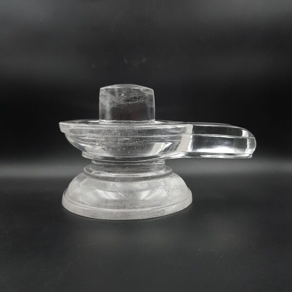 4.80" Crystal Sphatik Shivling, Original Sphatik Shivling Idol