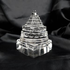 Top Quality Crystal Shree Yantra, 3.55" White Crystal Sphatik Shree Yantra with ITLGR Lab Certificate