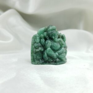 Natural Emerald Ganesh statue Emerald carved Ganesh Ji idol with lab certificate