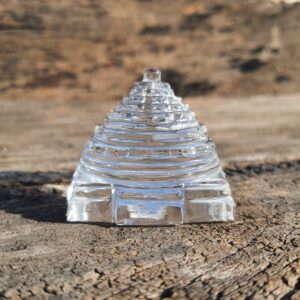 Crystal Sphatik Shree Yantra, 1.60'' Inches Shree Yantra Elegant Spiritual Decor for Positive Energy, with Lab Certificate