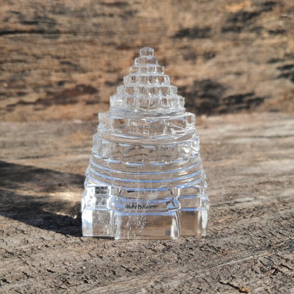 2.85" Sphatik Shree Yantra, original Crystal Shree yantra, certified Crystal stone, white pure clean Crystal Shree yantra