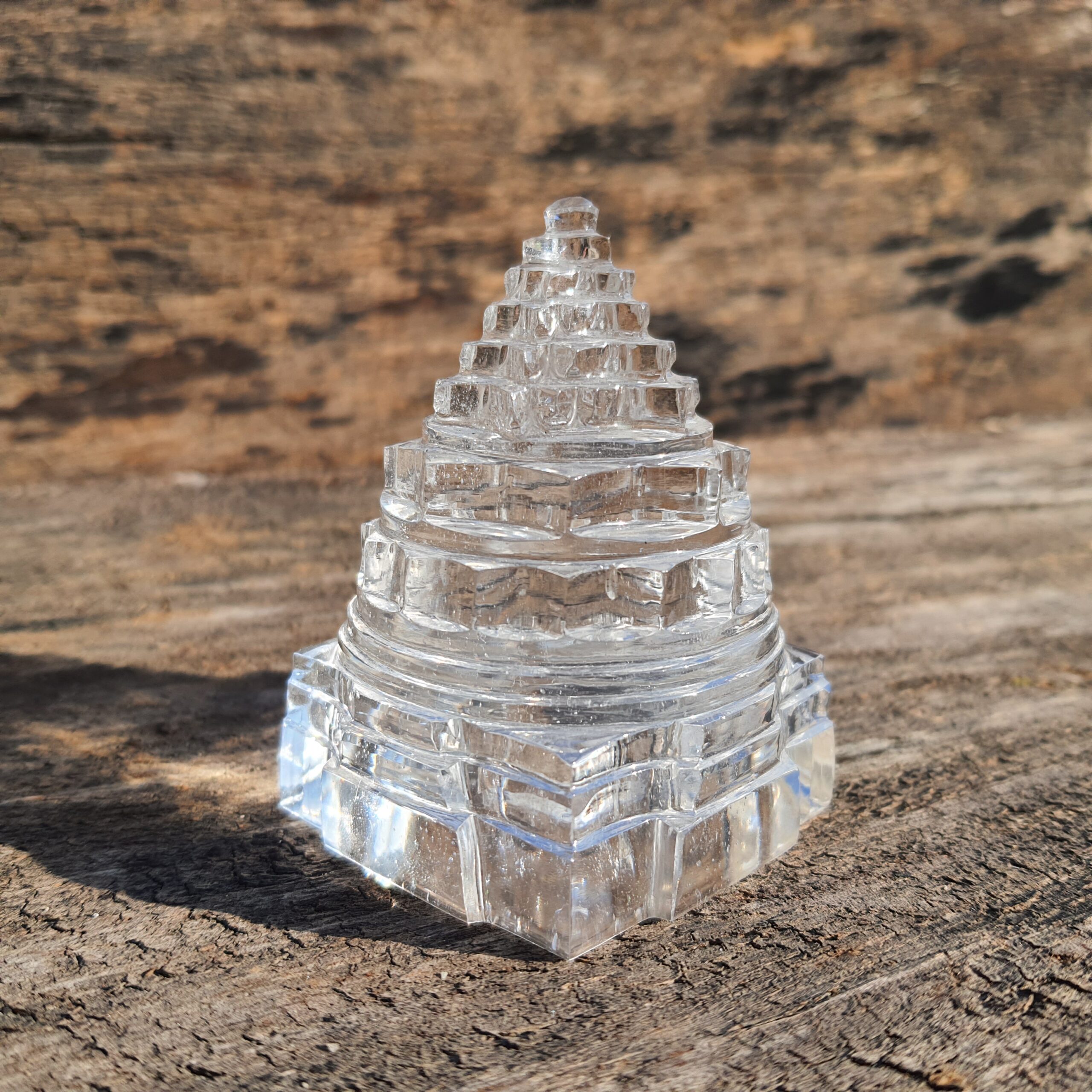 2.85" Sphatik Shree Yantra, original Crystal Shree yantra, certified Crystal stone, white pure clean Crystal Shree yantra - Image 2