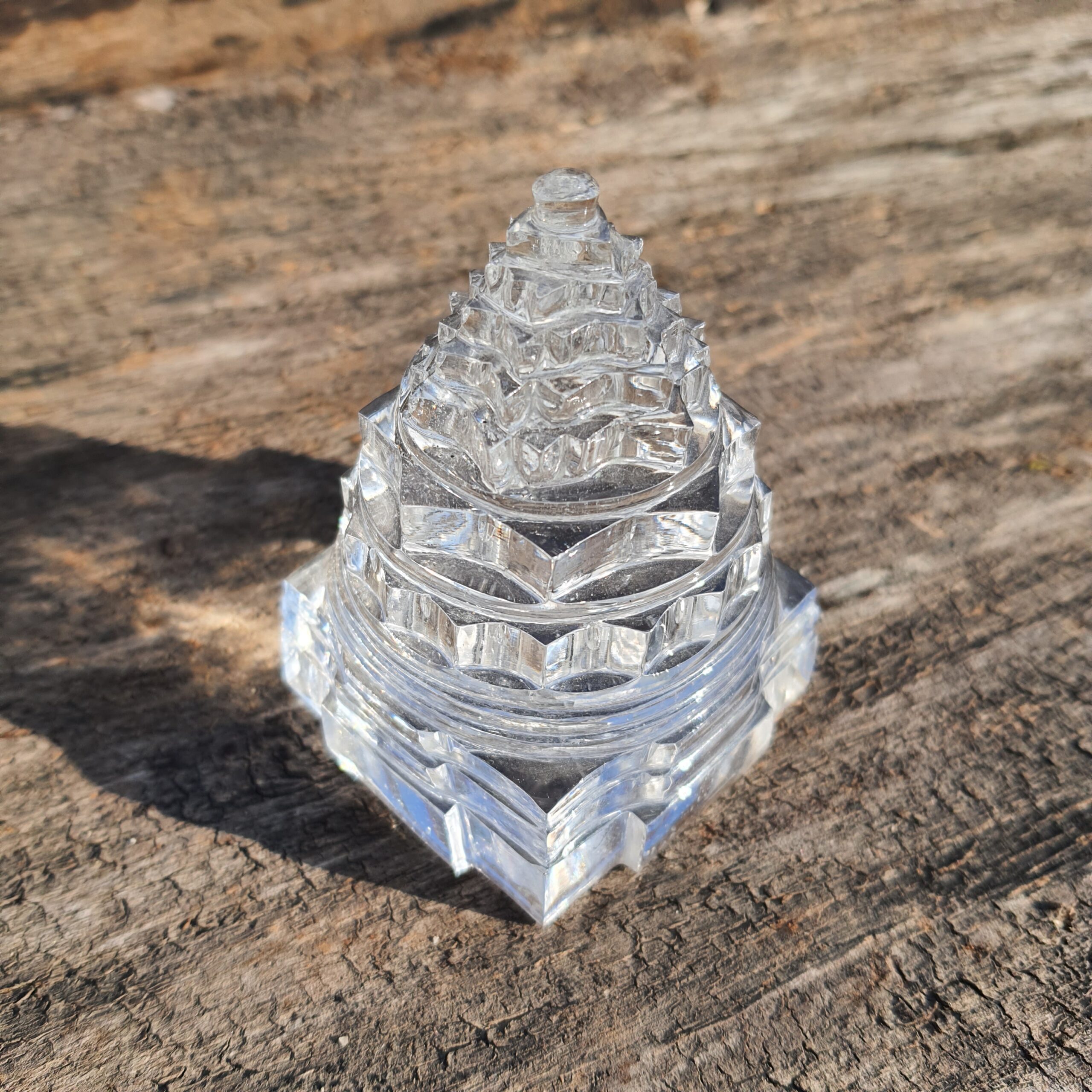 2.85" Sphatik Shree Yantra, original Crystal Shree yantra, certified Crystal stone, white pure clean Crystal Shree yantra - Image 4