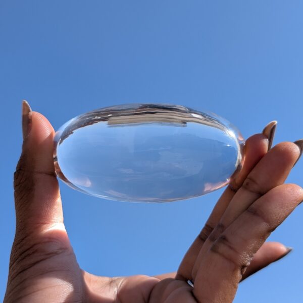 Top quality Crystal Lingam, 3.15" white Himalayan Crystal Lingam with lab Certificate - Image 2