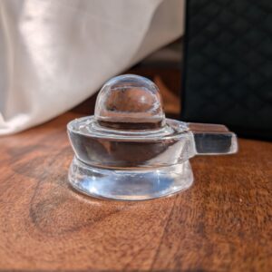 100% Clean Crystal Shivling, 1.75" original Crystal Sphatik Shivling with lab certificate