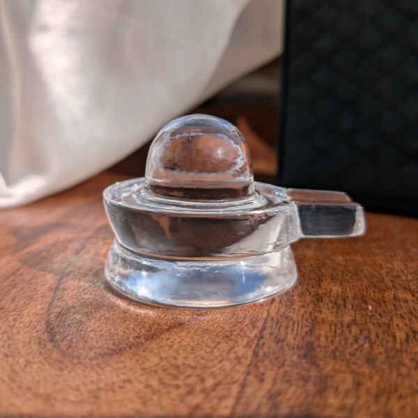 100% Clean Crystal Shivling, 1.75" original Crystal Sphatik Shivling with lab certificate