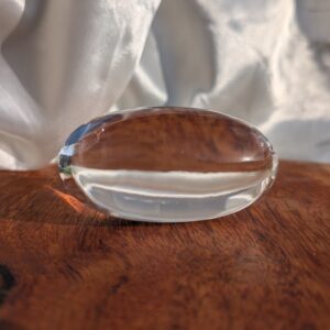 Sphatik Lingam Crystal, 3" White Rock Crystal Lingam for Meditation