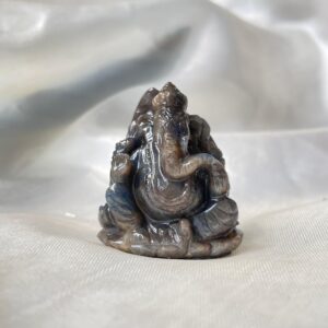 Blue Sapphire Ganesha Idol, 1.65" Natural Blue Sapphire Carved Ganesha Idol - Image 1