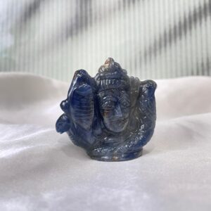 Natural Blue Sapphire Shiva Head, Lord Shiva's Head Statue with Lab Certified