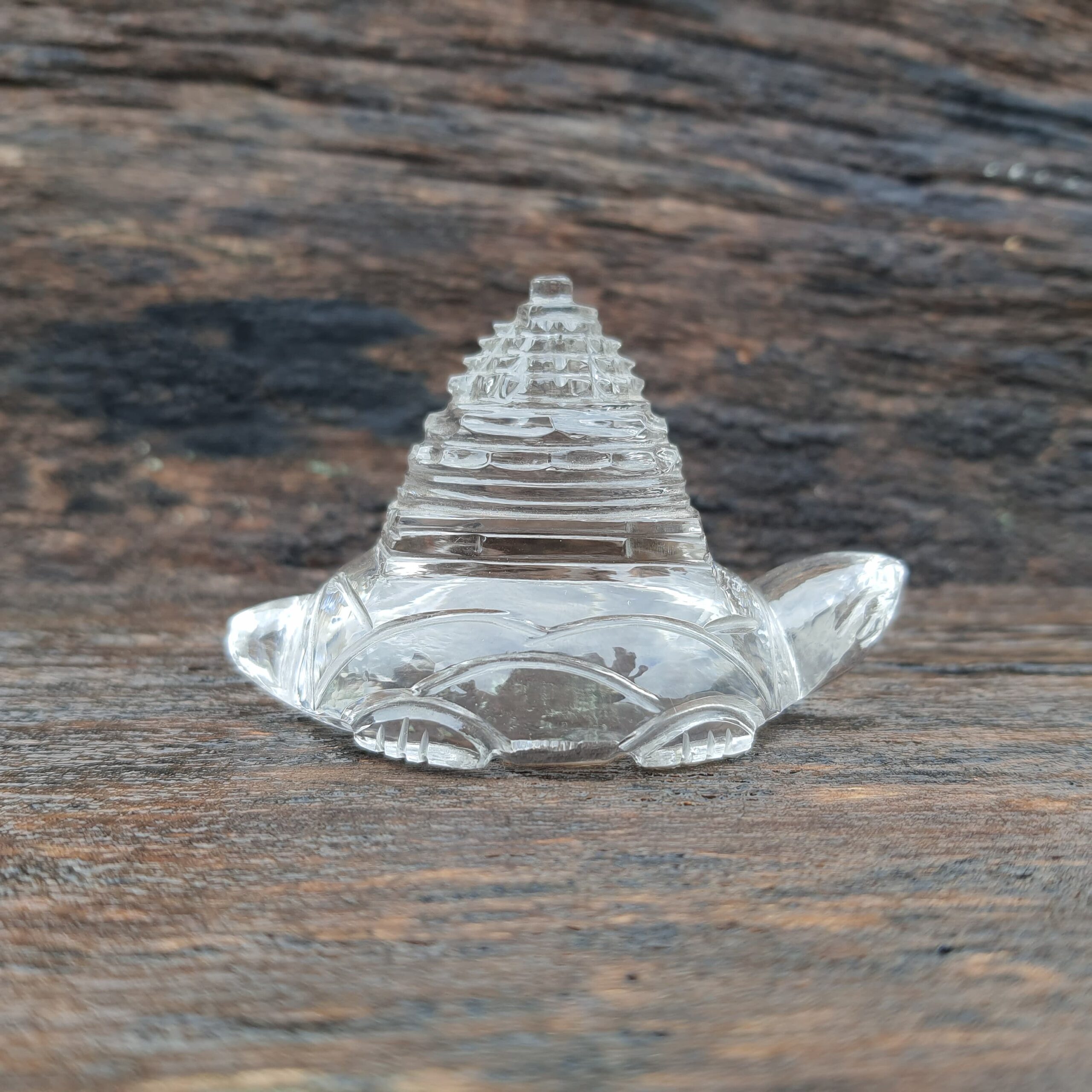 Original Crystal Sphatik Shree Yantra on Turtle - Image 2