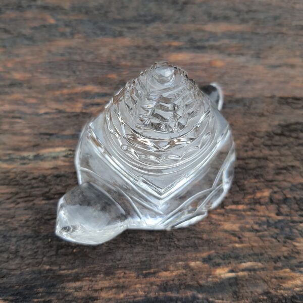Original Crystal Sphatik Shree Yantra on Turtle - Image 3