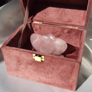 Rose Quartz Twin Puffy Heart, Pink Crystal Décor for Home & Premium Gift for Loved Ones - Image 4
