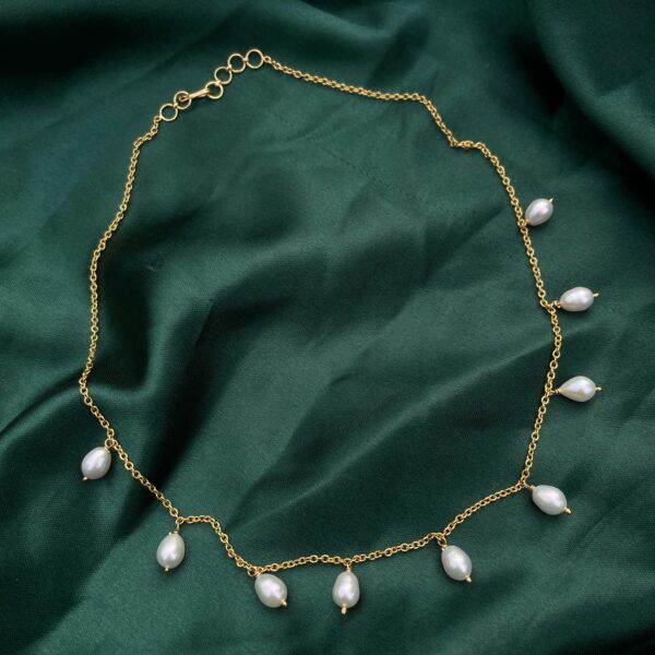 Elegant Pearl Necklace Set, Authentic White Pearl Necklace with Silver Earrings, Perfect for Weddings and Luxury Gifts