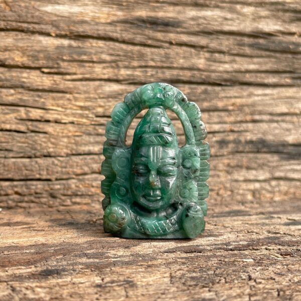 Original Emerald Tirupati Balaji, Unheated Emerald Lord Tirupati Face, Certified Emerald Gemstone