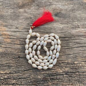 6mm Pearl beads mala, white oval shape Pearl mala for meditation, necklace & jap mala - Image 2