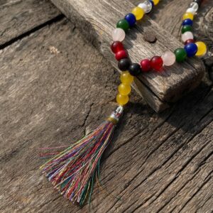 Natural 9 chakra gemstone beads mala for meditation & prayer - Image 2