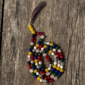 Natural 9 chakra gemstone beads mala for meditation & prayer - Image 9