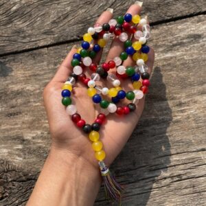 Natural 9 chakra gemstone beads mala for meditation & prayer - Image 5