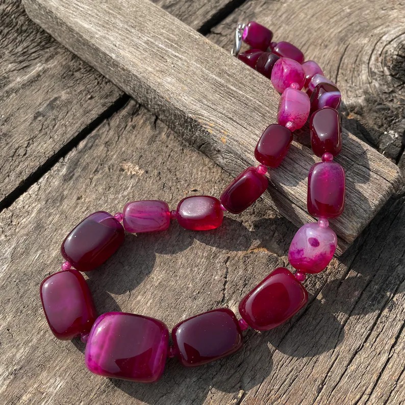 Natural Onyx Stone Necklace Big Onyx Stone Necklace for Party & Gifts - Image 6