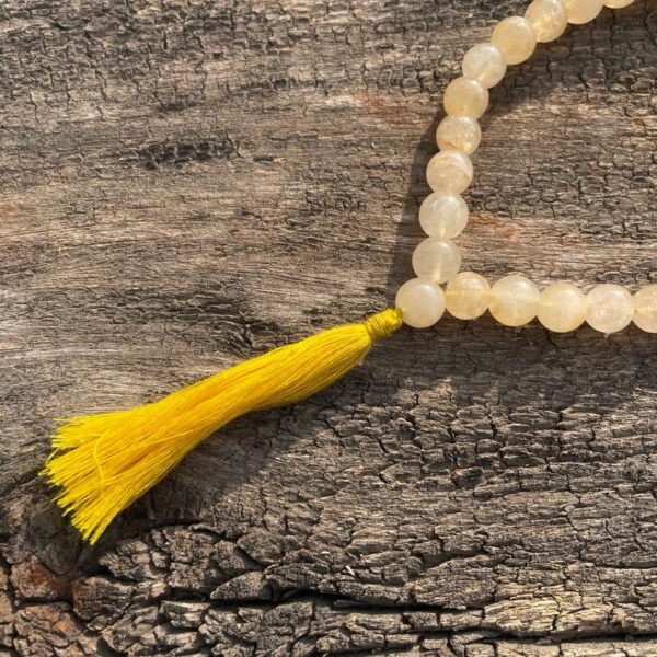 Yellow Jade Stone Necklace Mala, Meditation Beads Mala for Gifts - Image 8