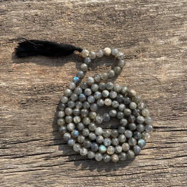 Natural Labradorite Stone Beads Mala for Spiritual Meditation & Gifts - Image 8