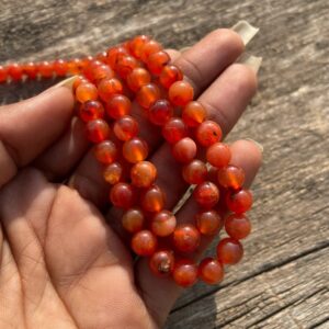 Orange Carnelian stone Beads Mala for Prayer, Meditation & Jaap Mala - Image 5