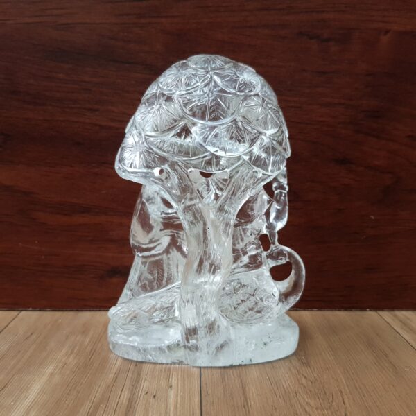 Crystal Sphatik Radha-Krishna Statue Idol, 5.25" White Lab Certified, Meditation & Puja Room Décor - Image 4