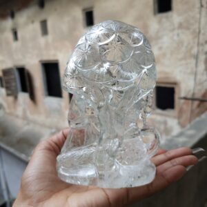 Crystal Sphatik Radha-Krishna Statue Idol, 5.25" White Lab Certified, Meditation & Puja Room Décor - Image 10
