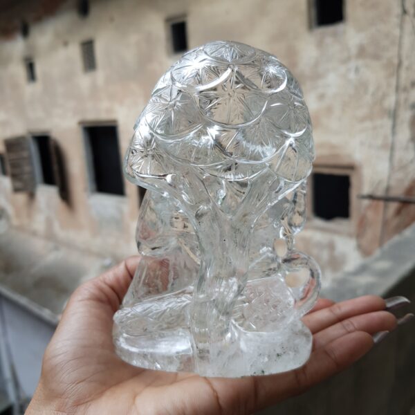 Crystal Sphatik Radha-Krishna Statue Idol, 5.25" White Lab Certified, Meditation & Puja Room Décor - Image 10
