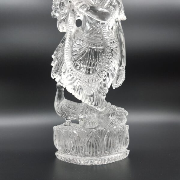 Crystal Sphatik Krishna Statue, White Crystal Lord Krishna Idol for Krishna Janmashtmi Festival - Image 7