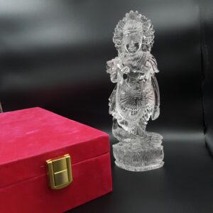Crystal Sphatik Krishna Statue, White Crystal Lord Krishna Idol for Krishna Janmashtmi Festival - Image 8